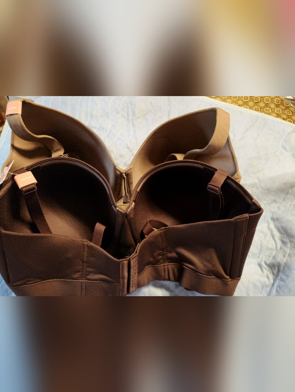 Cacique Underwire Bra — Dark Brown & Tan. 2pc Size 38DDD - Picture 2 of 8